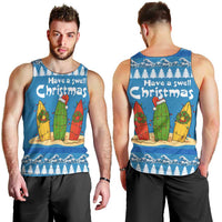 Santa Fist Christmas Men Tank Top Xmas Holiday Patterns - Wonder Print Shop
