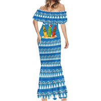 Santa Fist Christmas Mermaid Dress Xmas Holiday Patterns - Wonder Print Shop