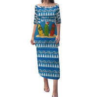 Santa Fist Christmas Puletasi Xmas Holiday Patterns - Wonder Print Shop