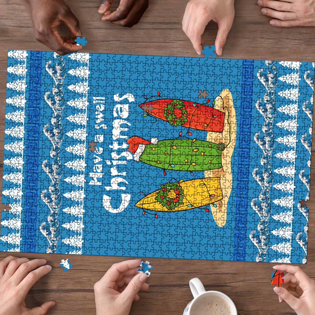 Santa Fist Christmas Puzzle Xmas Holiday Patterns - Wonder Print Shop