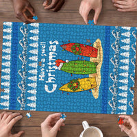 Santa Fist Christmas Puzzle Xmas Holiday Patterns - Wonder Print Shop