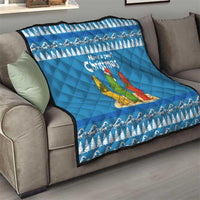 Santa Fist Christmas Quilt Xmas Holiday Patterns - Wonder Print Shop