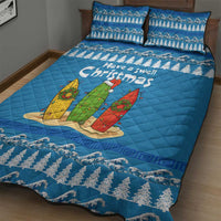 Santa Fist Christmas Quilt Bed Set Xmas Holiday Patterns - Wonder Print Shop