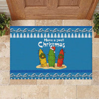 Santa Fist Christmas Rubber Doormat Xmas Holiday Patterns - Wonder Print Shop