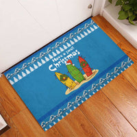 Santa Fist Christmas Rubber Doormat Xmas Holiday Patterns - Wonder Print Shop