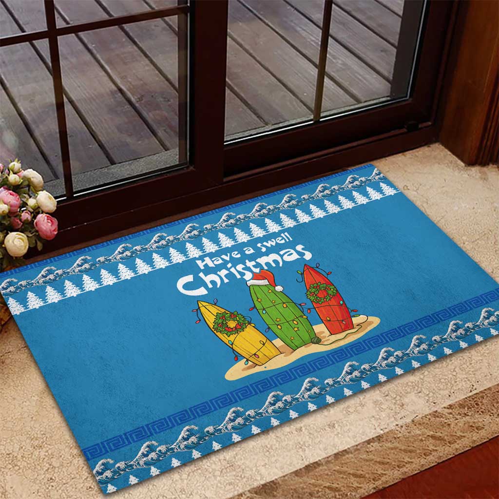 Santa Fist Christmas Rubber Doormat Xmas Holiday Patterns - Wonder Print Shop