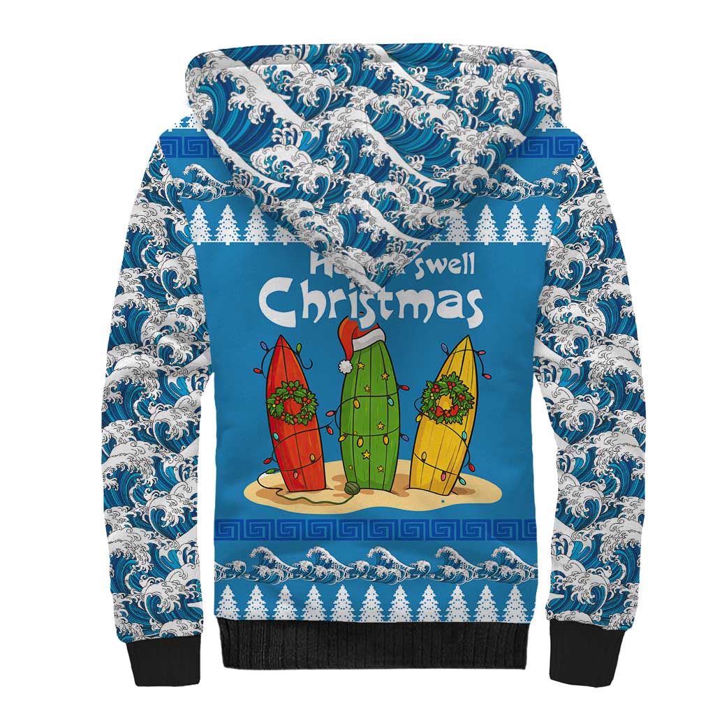 Santa Fist Christmas Sherpa Hoodie Xmas Holiday Patterns - Wonder Print Shop