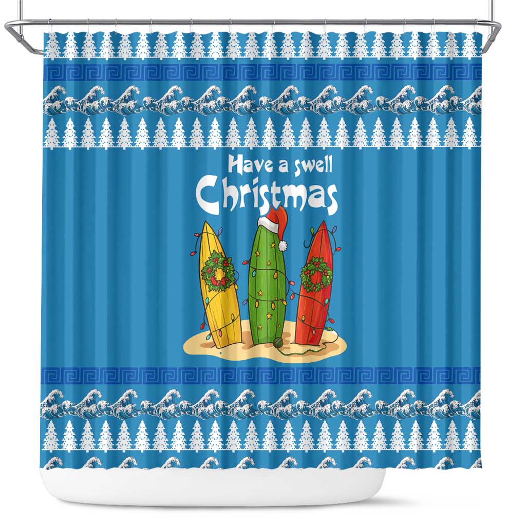 Santa Fist Christmas Shower Curtain Xmas Holiday Patterns - Wonder Print Shop