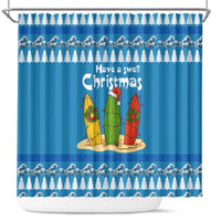 Santa Fist Christmas Shower Curtain Xmas Holiday Patterns - Wonder Print Shop