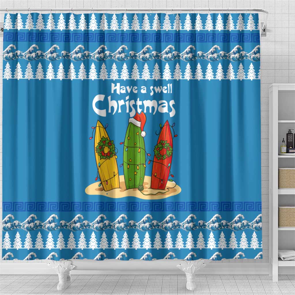Santa Fist Christmas Shower Curtain Xmas Holiday Patterns - Wonder Print Shop
