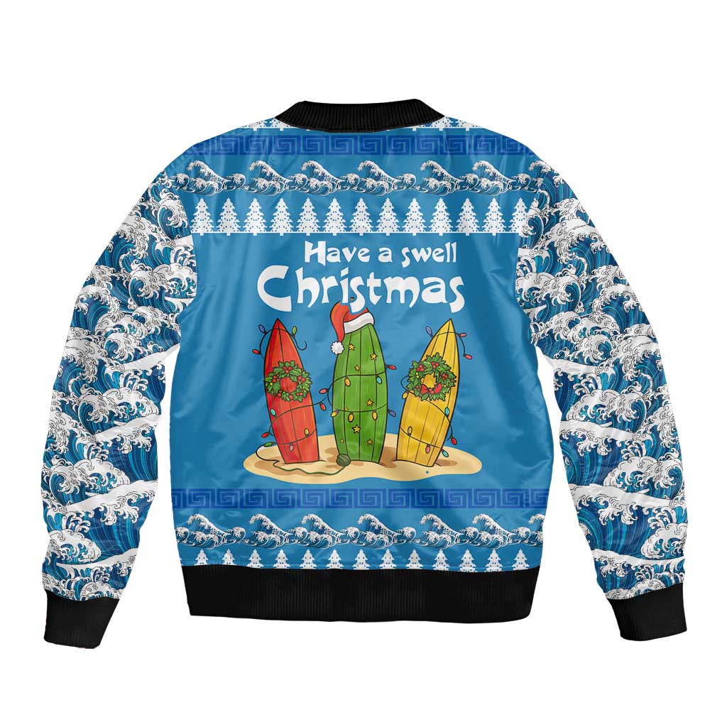 Santa Fist Christmas Sleeve Zip Bomber Jacket Xmas Holiday Patterns - Wonder Print Shop