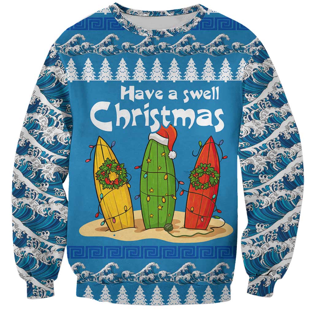 Santa Fist Christmas Sweatshirt Xmas Holiday Patterns - Wonder Print Shop