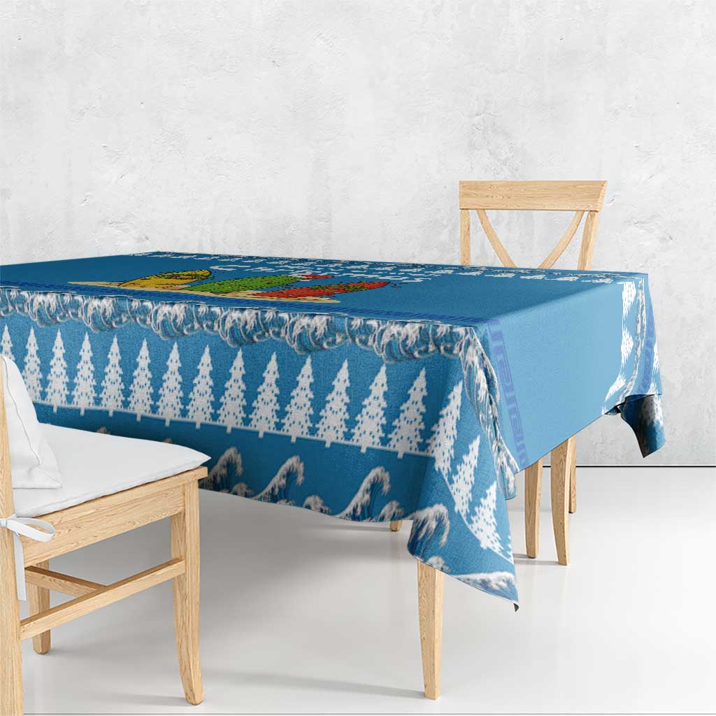 Santa Fist Christmas Tablecloth Xmas Holiday Patterns - Wonder Print Shop