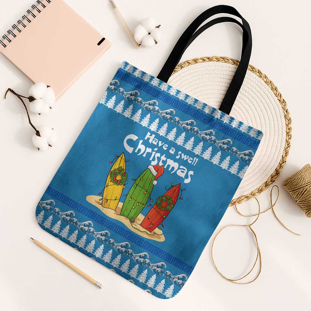 Santa Fist Christmas Tote Bag Xmas Holiday Patterns - Wonder Print Shop