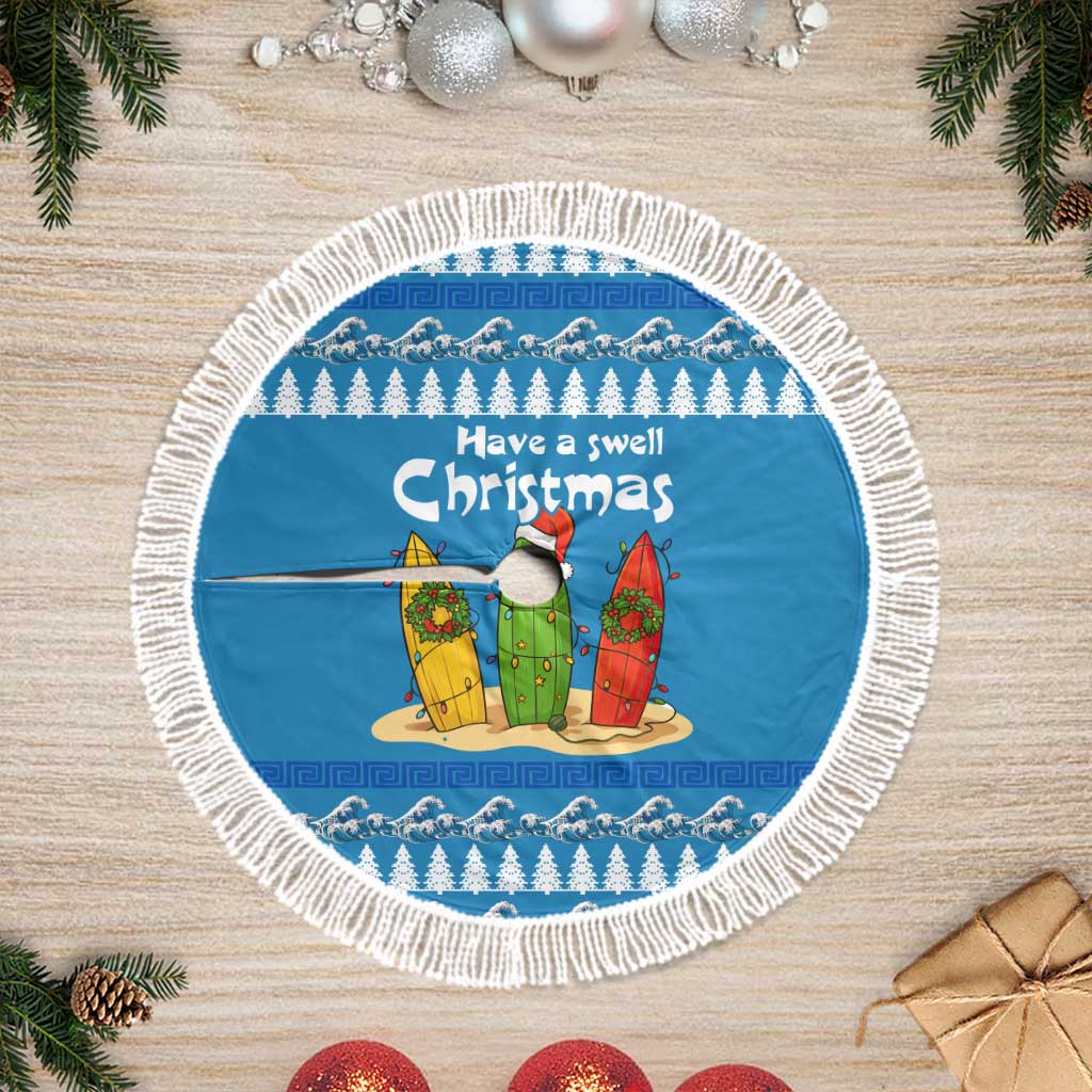 Santa Fist Christmas Tree Skirt Xmas Holiday Patterns - Wonder Print Shop