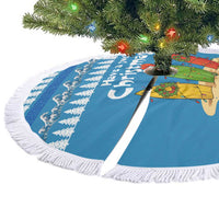 Santa Fist Christmas Tree Skirt Xmas Holiday Patterns - Wonder Print Shop