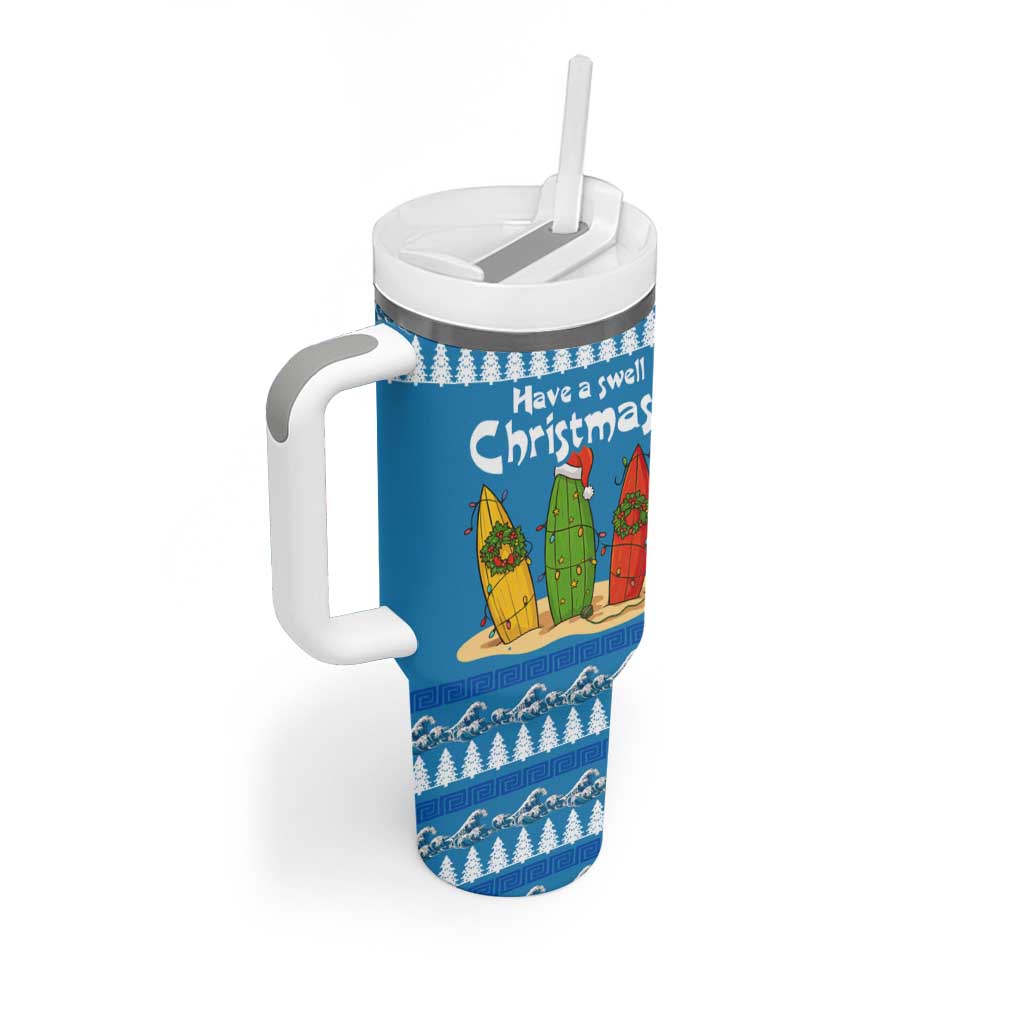 Santa Fist Christmas Tumbler With Handle Xmas Holiday Patterns - Wonder Print Shop