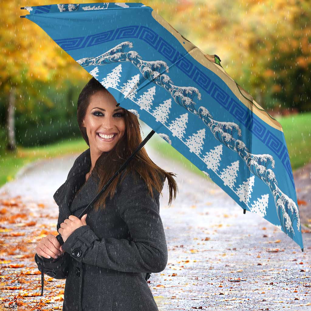 Santa Fist Christmas Umbrella Xmas Holiday Patterns - Wonder Print Shop