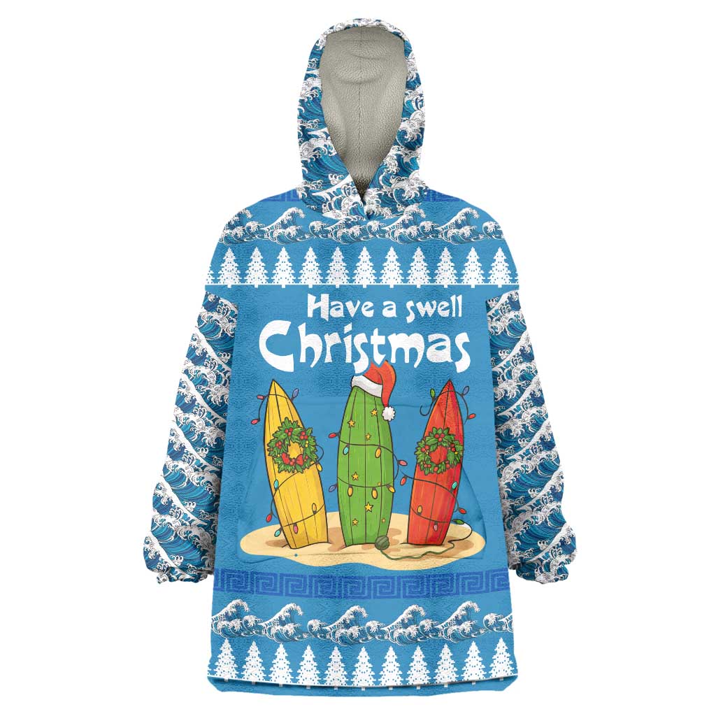 Santa Fist Christmas Wearable Blanket Hoodie Xmas Holiday Patterns - Wonder Print Shop