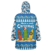 Santa Fist Christmas Wearable Blanket Hoodie Xmas Holiday Patterns - Wonder Print Shop