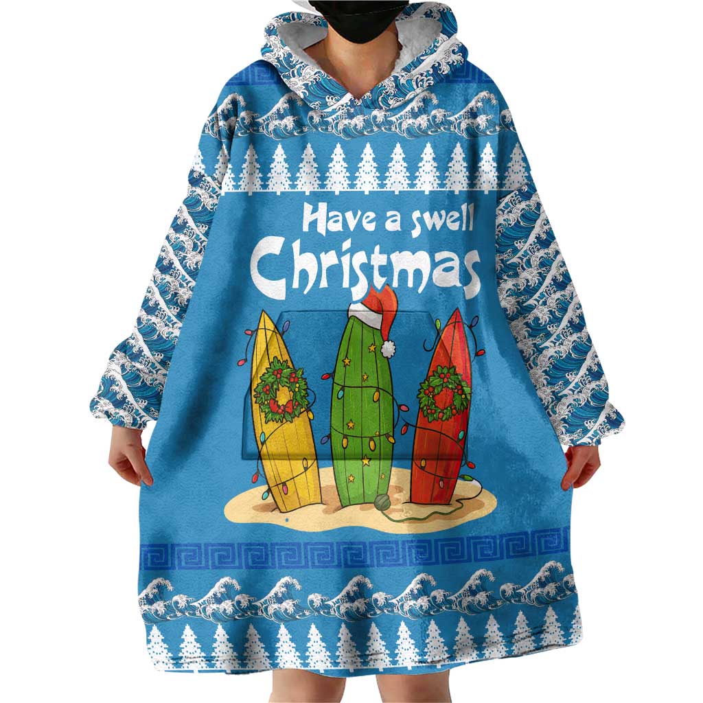 Santa Fist Christmas Wearable Blanket Hoodie Xmas Holiday Patterns - Wonder Print Shop