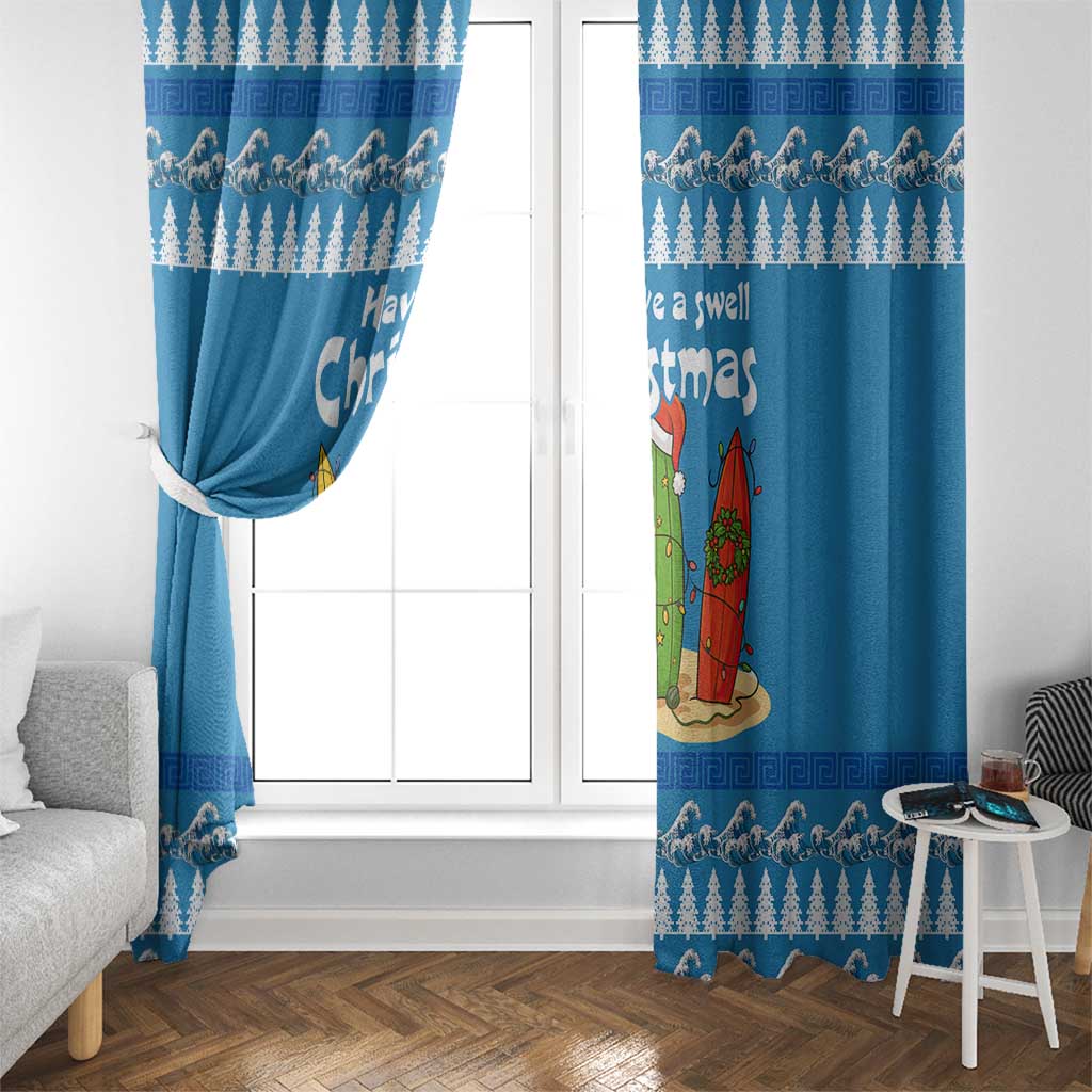 Santa Fist Christmas Window Curtain Xmas Holiday Patterns - Wonder Print Shop