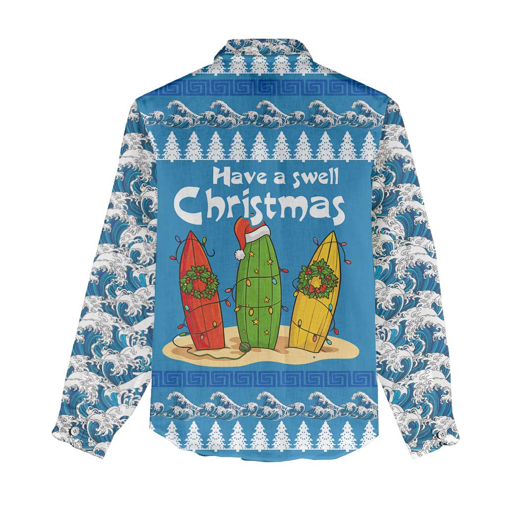 Santa Fist Christmas Women Casual Shirt Xmas Holiday Patterns - Wonder Print Shop