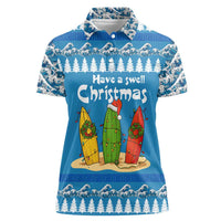 Santa Fist Christmas Women Polo Shirt Xmas Holiday Patterns - Wonder Print Shop