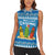 Santa Fist Christmas Women Sleeveless Polo Shirt Xmas Holiday Patterns - Wonder Print Shop