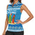 Santa Fist Christmas Women Sleeveless Polo Shirt Xmas Holiday Patterns - Wonder Print Shop