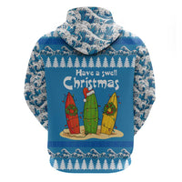 Santa Fist Christmas Zip Hoodie Xmas Holiday Patterns - Wonder Print Shop