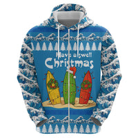 Santa Fist Christmas Zip Hoodie Xmas Holiday Patterns - Wonder Print Shop