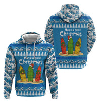 Santa Fist Christmas Zip Hoodie Xmas Holiday Patterns - Wonder Print Shop
