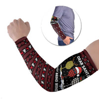 Santa Just Bring Wine Christmas Arm Sleeves Xmas Holiday Patterns - Wonder Print Shop