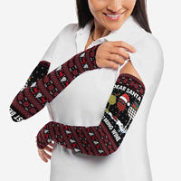 Santa Just Bring Wine Christmas Arm Sleeves Xmas Holiday Patterns - Wonder Print Shop