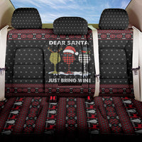 Santa Just Bring Wine Christmas Back Car Seat Cover Xmas Holiday Patterns - Wonder Print Shop