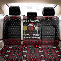 Santa Just Bring Wine Christmas Back Car Seat Cover Xmas Holiday Patterns - Wonder Print Shop