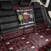 Santa Just Bring Wine Christmas Back Car Seat Cover Xmas Holiday Patterns - Wonder Print Shop
