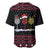 Santa Just Bring Wine Christmas Baseball Jersey Xmas Holiday Patterns - Wonder Print Shop