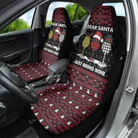 Santa Just Bring Wine Christmas Car Seat Cover Xmas Holiday Patterns - Wonder Print Shop