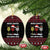 Santa Just Bring Wine Christmas Ceramic Ornament Xmas Holiday Patterns - Wonder Print Shop