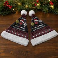 Santa Just Bring Wine Christmas Santa Hat Xmas Holiday Patterns - Wonder Print Shop