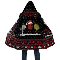 Santa Just Bring Wine Christmas Cloak Xmas Holiday Patterns - Wonder Print Shop