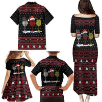 Santa Just Bring Wine Christmas Family Matching Puletasi and Hawaiian Shirt Xmas Holiday Patterns - Wonder Print Shop
