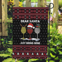 Santa Just Bring Wine Christmas Garden Flag Xmas Holiday Patterns - Wonder Print Shop