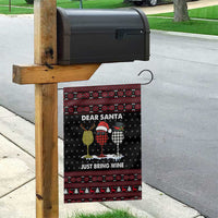Santa Just Bring Wine Christmas Garden Flag Xmas Holiday Patterns - Wonder Print Shop