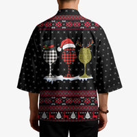 Santa Just Bring Wine Christmas Kimono Xmas Holiday Patterns - Wonder Print Shop