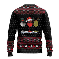 Santa Just Bring Wine Christmas Ugly Christmas Sweater Xmas Holiday Patterns - Wonder Print Shop
