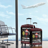 Santa Just Bring Wine Christmas Luggage Cover Xmas Holiday Patterns - Wonder Print Shop