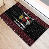 Santa Just Bring Wine Christmas Rubber Doormat Xmas Holiday Patterns - Wonder Print Shop
